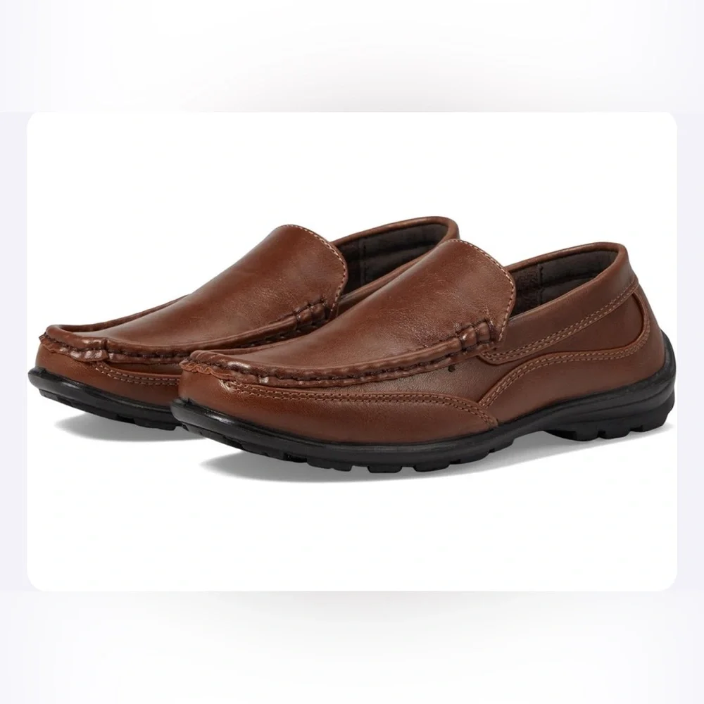 Deer Stags Boys Slip on Loafer in Brown| Size: 6.5
